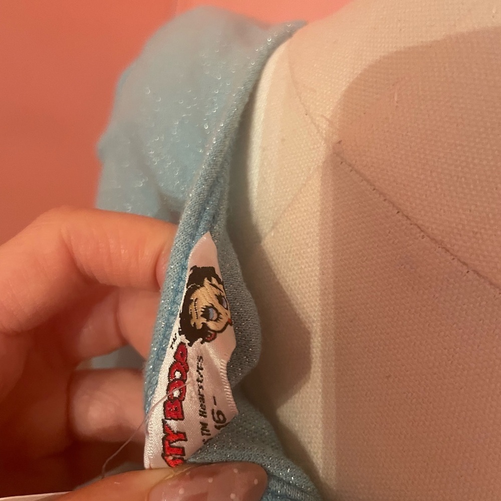 Vintage Betty Boop Women's Blue Long Sleeve Top - Picture 6 of 6